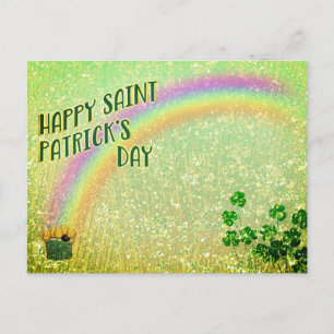 Happy Saint Patrick's Day Pot van Gouden Regenboog Briefkaart