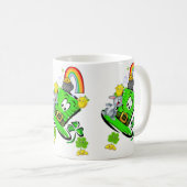 Happy Saint Patrick's Day Rabbit Rainbow Mug  Koffiemok (Voorkant rechts)