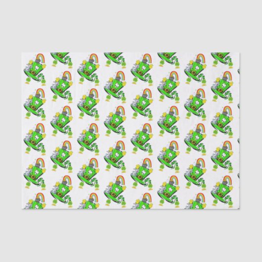 Happy Saint Patrick's Day Rabbit Tissue Paper Tissuepapier (Voorkant)