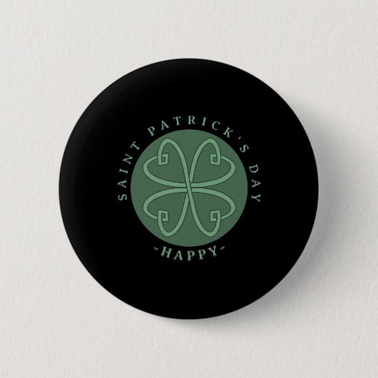 Happy Saint Patrick's Day Shamrock Ronde Button 5,7 Cm (Voorkant)