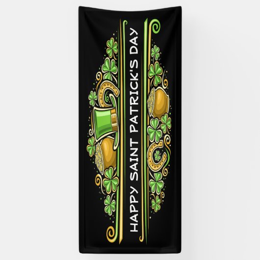 Happy Saint Patrick's Day Spandoek (Verticaal)