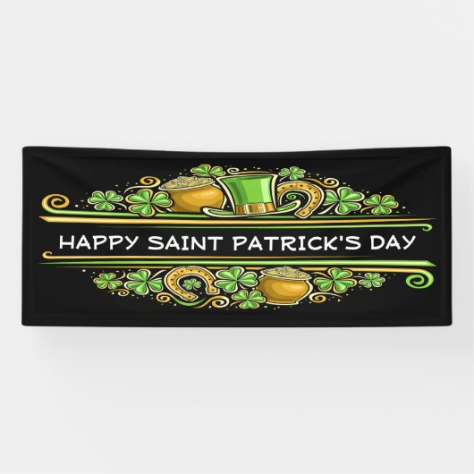 Happy Saint Patrick's Day Spandoek (Horizontaal)