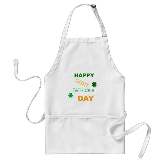 Happy Saint Patrick's Day Standaard Schort (Voorkant)