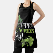 Happy Saint Patrick's Day Veel Shamrock Green Schort (Insitu)