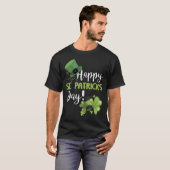 Happy Saint Patrick's Day Veel Shamrock Green T-shirt (Voorkant volledig)
