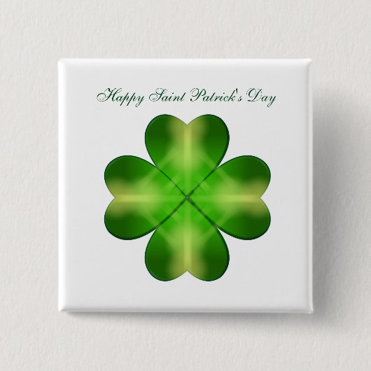 Happy Saint Patrick's Day Vierkante Button 5,1 Cm (Voorkant)