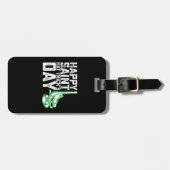 Happy Saint Pet Trick's Day Ice Hockey St Patricks Bagagelabel (Voorkant horizontaal)