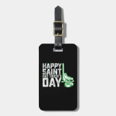 Happy Saint Pet Trick's Day Ice Hockey St Patricks Bagagelabel (Voorkant verticaal)