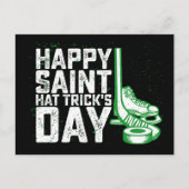 Happy Saint Pet Trick's Day Ice Hockey St Patricks Briefkaart (Voorkant)