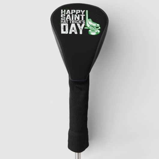 Happy Saint Pet Trick's Day Ice Hockey St Patricks Golfheadcover (Voorkant)