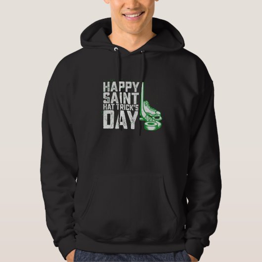 Happy Saint Pet Trick's Day Ice Hockey St Patricks Hoodie (Voorkant)