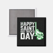 Happy Saint Pet Trick's Day Ice Hockey St Patricks Magneet (Voorkant / Achterkant)