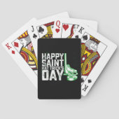 Happy Saint Pet Trick's Day Ice Hockey St Patricks Pokerkaarten (Achterkant)