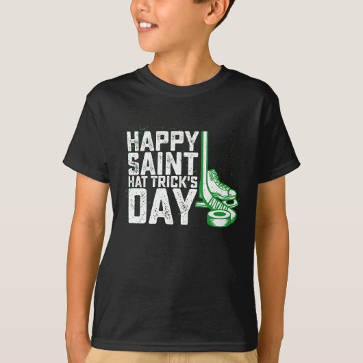 Happy Saint Pet Trick's Day Ice Hockey St Patricks T-shirt (Voorkant)