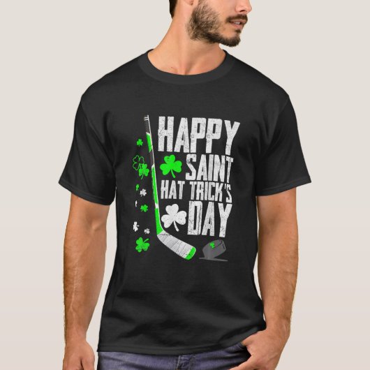 Happy Saint Pet Trick's Day T-shirt Ice Hockey St. (Voorkant)