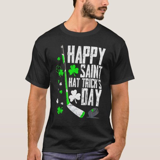 Happy Saint Pet Trick's Day T-shirt IJshockey St P (Voorkant)