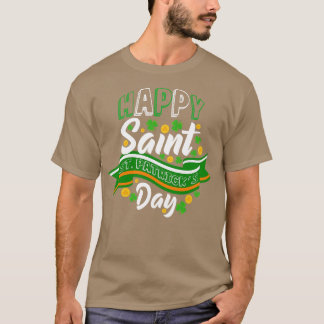 Happy Saint St Patricks Day Lucky Shamrock Clover T-shirt