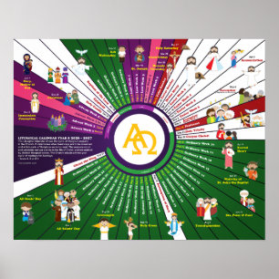 Happy Saints Liturgische Kalender 2027 Jaar B Poster