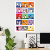 Happy Saints Way of the Cross Poster (Thuiskantoor)