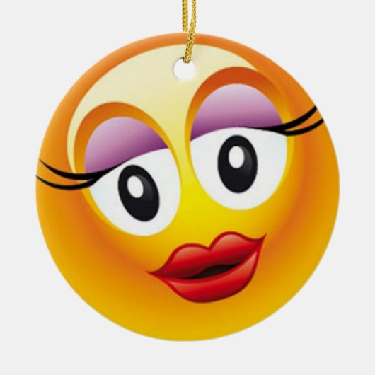 Happy Sally Joy Keramisch Ornament (Voorkant)