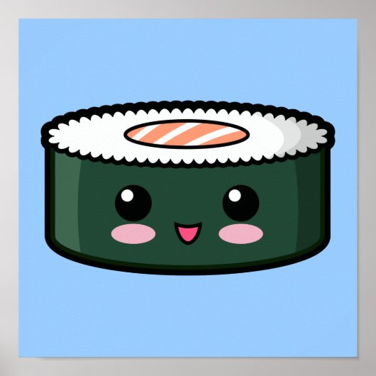 Happy Salmon Sushi Poster (Voorkant)