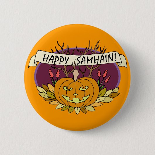 Happy Samhain Ronde Button 5,7 Cm (Voorkant)