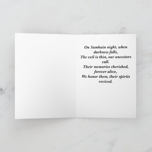 Happy Samhain Wenskaart Kaart (Binnen)