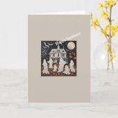 Happy Samhain Wenskaart Kaart (Gele Bloem)