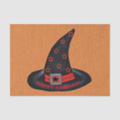 Happy Samhain Witch Hat Stars Magic Wiccan Tissuepapier (Voorkant)