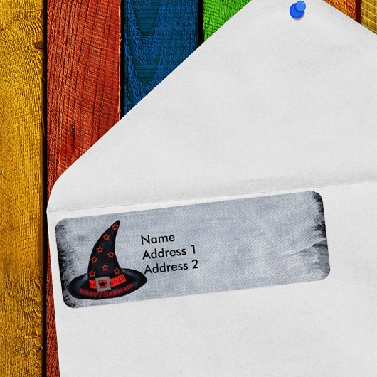 Happy Samhain Witch Pet Stars Etiket