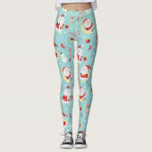 Happy Santa and Frosty and Chihuahua Leggings (Voorkant)