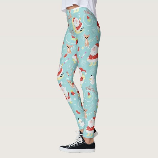 Happy Santa and Frosty and Chihuahua Leggings (Links)