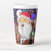 Happy Santa and Reindeers Kerstfeest - Cheers