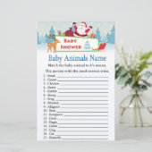 happy santa Baby Animals Name Game baby shower (Staand voorkant)