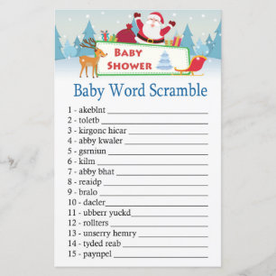 happy santa Baby word scramble game