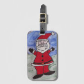 Happy Santa Bagagelabel (Voorkant (verticaal))