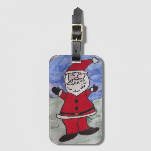 Happy Santa Bagagelabel (Voorkant (verticaal))