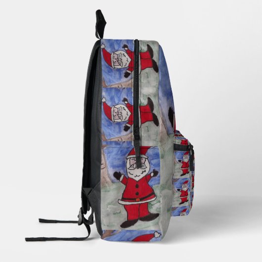 Happy Santa Bedrukte Rugzak (Links)