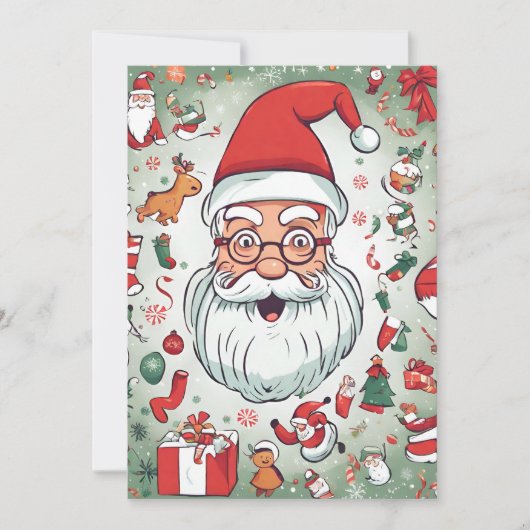 Happy Santa Christmas Gift Kaart (Voorkant)