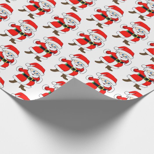 Happy Santa Claus baby Cadeaupapier (Hoek)