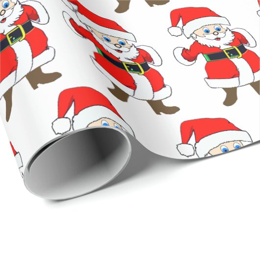 Happy Santa Claus baby Cadeaupapier (Rol Hoek)
