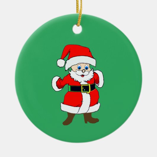 Happy Santa Claus baby Keramisch Ornament (Voorkant)