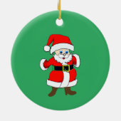 Happy Santa Claus baby Keramisch Ornament (Achterkant)