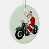 Happy Santa Claus Biker Keramisch Ornament (Rechts)