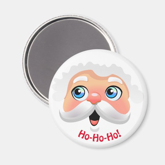 Happy Santa Claus Cartoon Magneet (Voorkant / Achterkant)