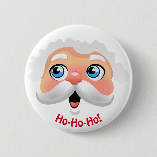 Happy Santa Claus Cartoon Ronde Button 5,7 Cm (Voorkant)