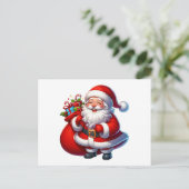 Happy Santa Claus Christmas Feestdagenkaart (Staand voorkant)