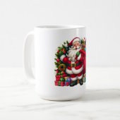 Happy Santa Claus Christmas Koffiemok (Voorkant links)