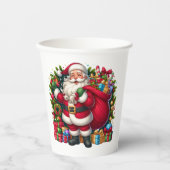 Happy Santa Claus Christmas Papieren Bekers (Voorkant)