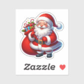 Happy Santa Claus Christmas Sticker (Vel)